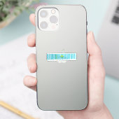Made in Kazakhstan Barcode Flag Sticker (Telefoon)
