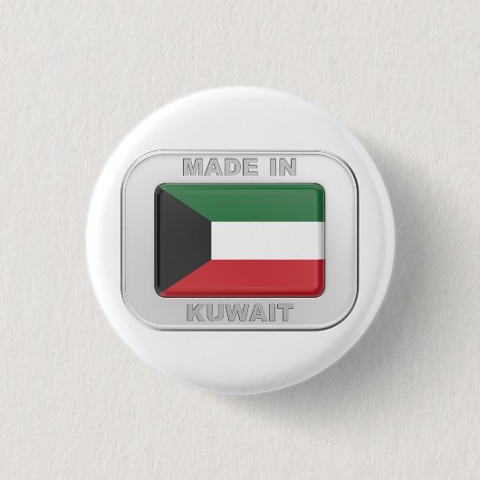 Made in Koeweit Ronde Button 3,2 Cm (Voorkant)