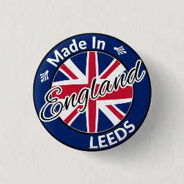 Made in Leeds England Union Jack Flag Ronde Button 3,2 Cm