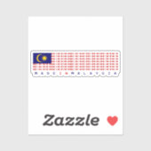 Made in Malaysia Barcode Flag Sticker (Vel)
