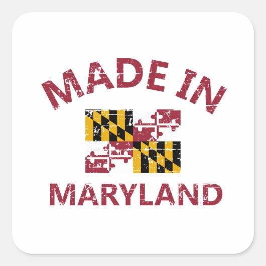 Made in Maryland Vierkante Sticker (Voorkant)
