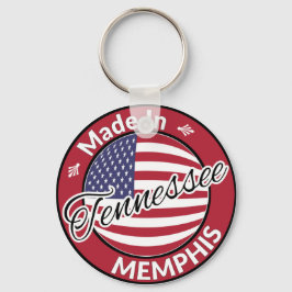 Made in Memphis Tennessee USA Flag Sleutelhanger