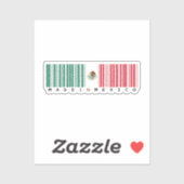 Made in Mexico Barcode Flag Sticker (Vel)
