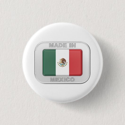 Made in Mexico Ronde Button 3,2 Cm (Voorkant)