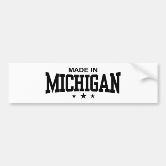 Made in Michigan Bumpersticker (Voorkant)