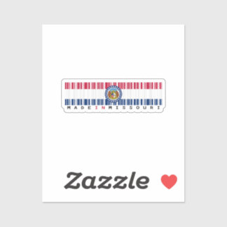 Made in Mississippi Barcode Sticker - State
