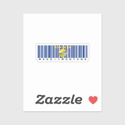 Made in Missouri Code barre Sticker - État (Feuille)