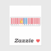 Made in Mongolia Barcode Flag Design Sticker (Vel)