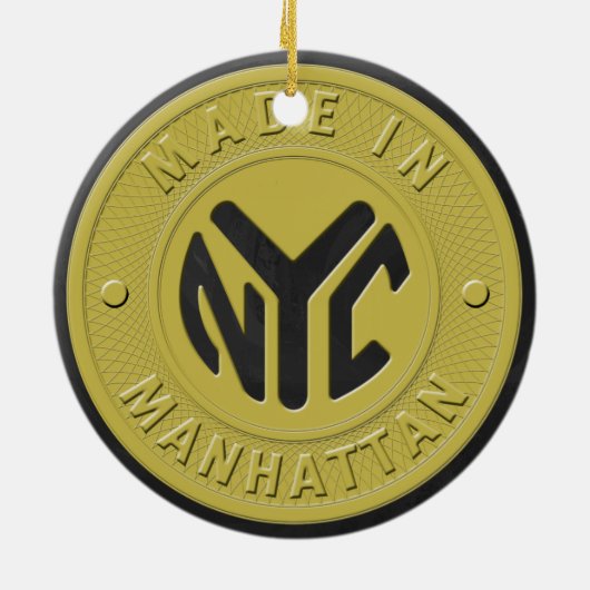 Made in New York Manhattan Keramisch Ornament (Achterkant)