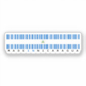 Made in Nicaragua Barcode Flag Sticker (Voorkant)