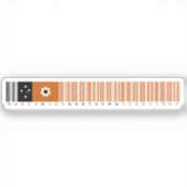 Made in Northern Territory Barcode Flag Sticker (Voorkant)