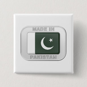 Made in Pakistan Vierkante Button 5,1 Cm