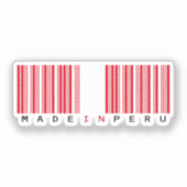 Made in Peru Barcode Flag Sticker (Voorkant)