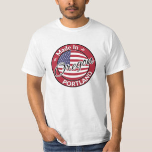 Made in Portland Oregon USA Flag T-shirt