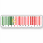 Made in Portugal Barcode Flag Sticker (Voorkant)