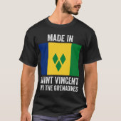 Made in Saint Vincent en de Grenadines // Vlag T-shirt (Voorkant)