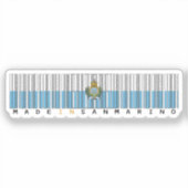 Made in San Marino Barcode Flag Sticker (Voorkant)