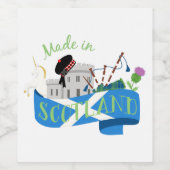 Made in Schotland Wijn Etiket (Enkel label)