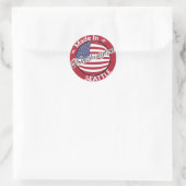 Made in Seattle Washington Vlag VS Ronde Sticker (Tas)