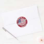Made in Seattle Washington Vlag VS Ronde Sticker (Envelop)