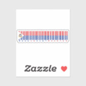 Made in Sint Maarten Barcode Flag Sticker (Vel)
