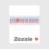 Made in Slovakia Barcode Flag Sticker (Vel)
