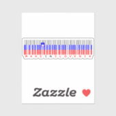 Made in Slovenia Barcode Flag Sticker (Vel)