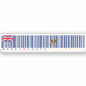 Made in South Australia Barcode Flag Sticker (Voorkant)