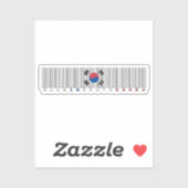 Made in South Korea Barcode Flag Design Sticker (Vel)