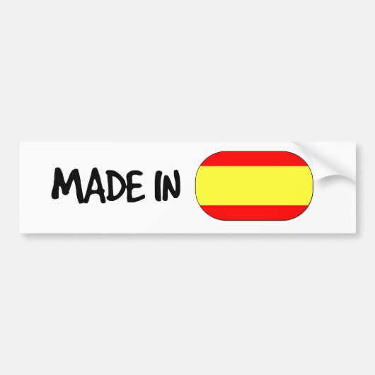 Made in Spain bumpersticker (Voorkant)