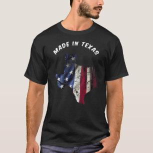 Made in Texas Proud geboren in de Amerikaanse sta T-shirt