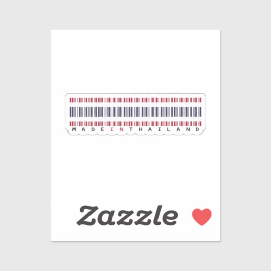 Made in Thailand Barcode Flag Design Sticker (Vel)