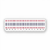 Made in Thailand Barcode Flag Design Sticker (Voorkant)
