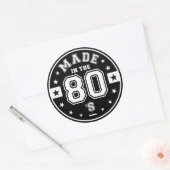Made In The 80s, Pixel version Ronde Sticker (Envelop)