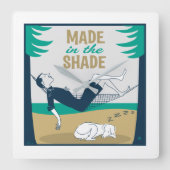 Made in the Shade Vierkante Klok (Voorkant)