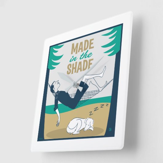 Made in the Shade Vierkante Klok (Hoek)