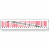 Made in Trinidad & Tobago Barcode Flag Sticker (Voorkant)
