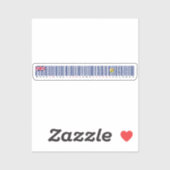 Made in Turks and Caicos Barcode Flag Sticker (Vel)