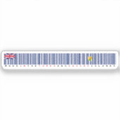Made in Turks and Caicos Barcode Flag Sticker (Voorkant)