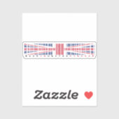 Made in United Kingdom Barcode Flag Sticker (Vel)