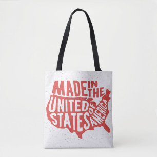 Made in United States Typografie Tote Bag