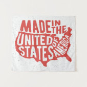 Made in United States Typografie Wandkleed (Voorkant (horizontaal))