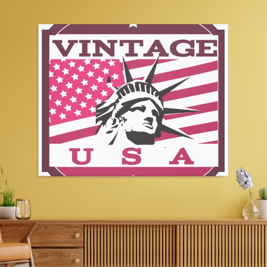 Made in USA Badge Canvas Afdruk (Insitu (Woonkamer))