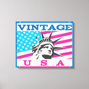 Made in USA Badge Canvas Afdruk