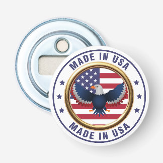 Made in USA Liberty Eagle Flesopener Button Flesopener