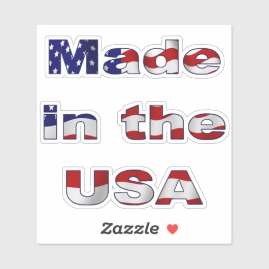 Made in USA Sticker (Vel)