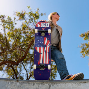 Made in USA Vlag Vuist Patriotisch Compleet Skateboard