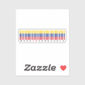 Made in Venezuela Barcode Flag Sticker (Vel)