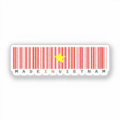 Made in Vietnam Barcode Flag Design Sticker (Voorkant)
