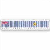 Made in Western Australia Barcode Flag Sticker (Voorkant)